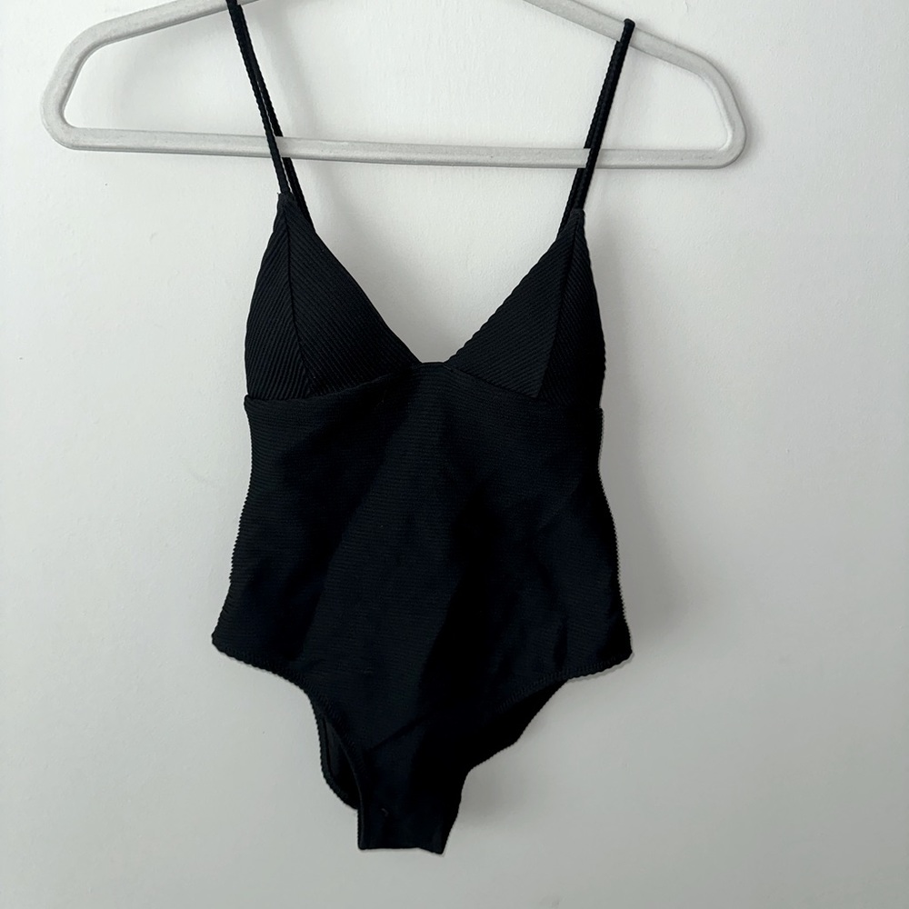 Black one piece swimsuit